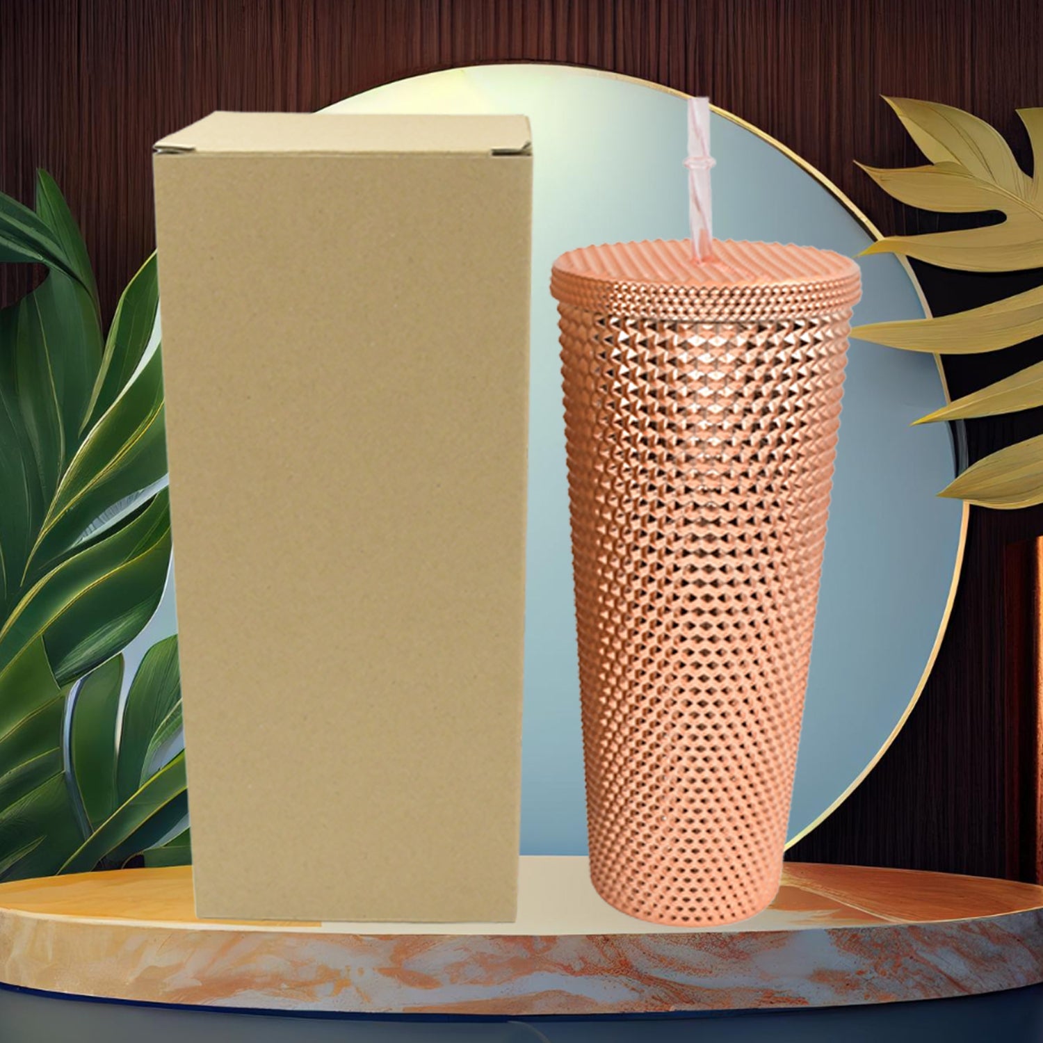 0304 Cup with Straw Reusable Matte Studded Tumbler with Leak Proof Lid Water Cup Travel Mug Coffee Ice Water Bottle Double Walled Insulated Tumbler BPA Free (1 Pc) 0304 Cup with Straw Reusable Matte Studded Tumbler with Leak Proof Lid Water Cup Travel Mug Coffee Ice Water Bottle Double Walled Insulated Tumbler BPA Free (1 Pc)